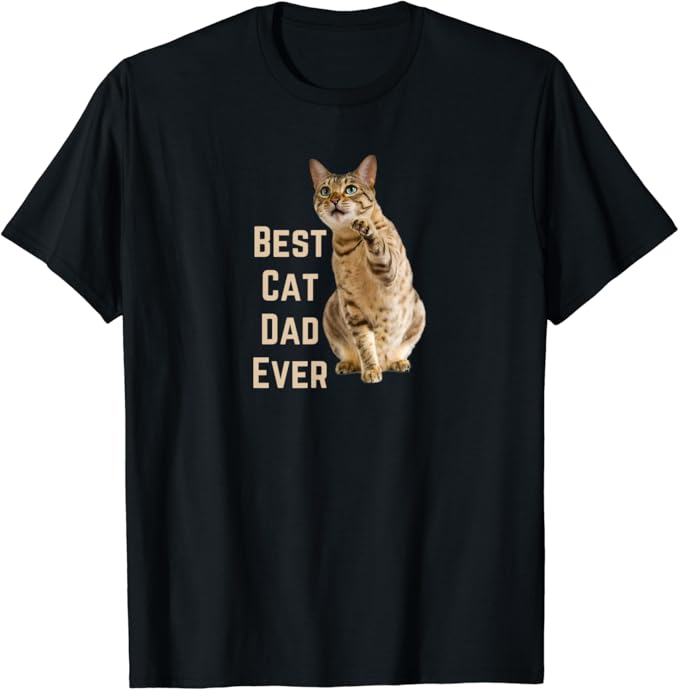Mens Best Cat Dad Ever tshirt to celebrate fathers day